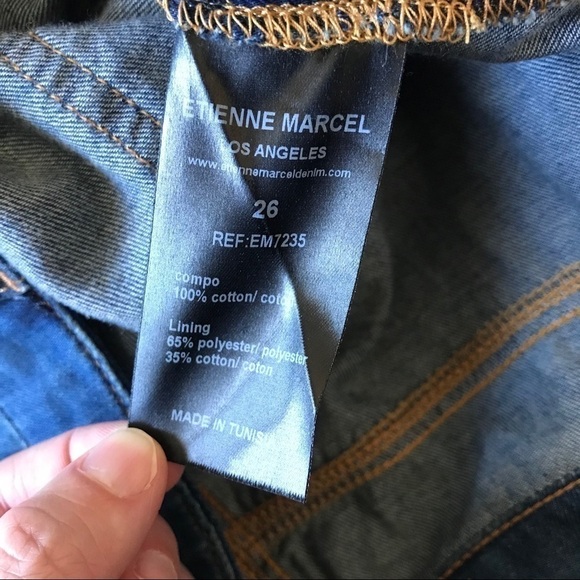 Etienne Marcel Blue Roll Up Pants Jeans 26 - Picture 6 of 6